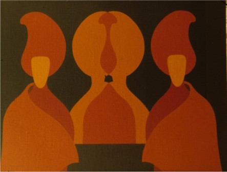 simbolo araldico - olio su tela cm 70 x 50